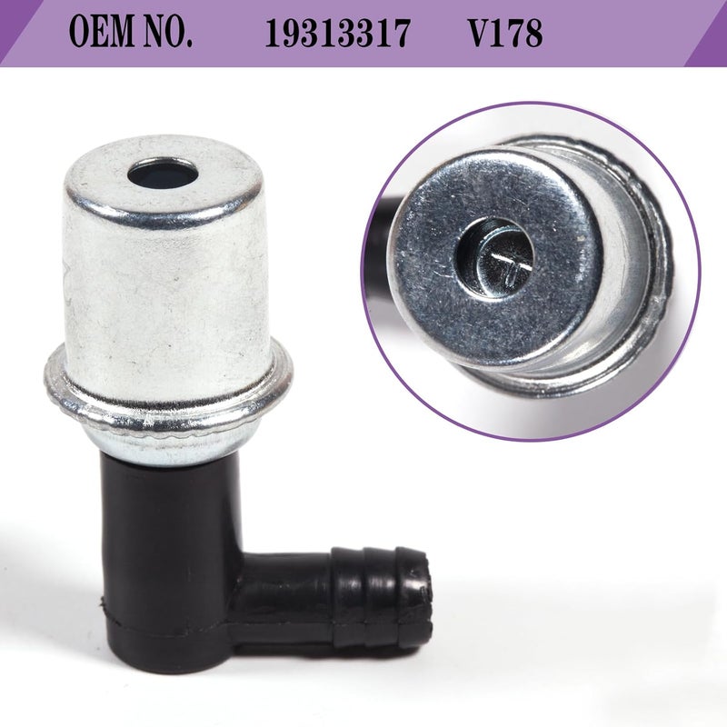 LYNSHINE 19313317 V178 Positive Crankcase Ventilation PCV Valve Ford Buick，Cadillac，Checker Marathon，Chevrolet，Gmc，Isuzu，Jeep，Oldsmobile Bravada，Pontiac，2.5L 2.8L 3.1L 3.4L 4.3L 5.0L 5.7L - Image 4